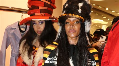 Erykah Badu And Daughter Puma Curry Wear Twinning Outfits To Marni Launch Party