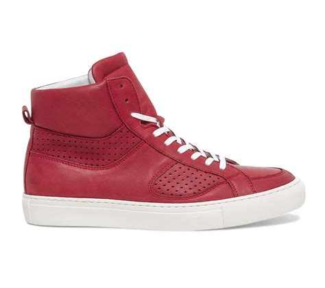 Basket montante cuir safari nw on napa. Basket montante cuir rouge homme