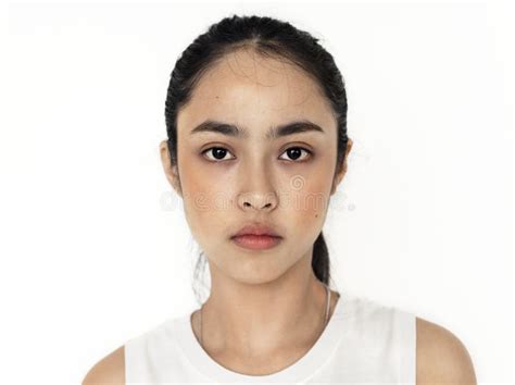 Young Asian Girl Portrait Isolated Stock Photo Image Of Portrait