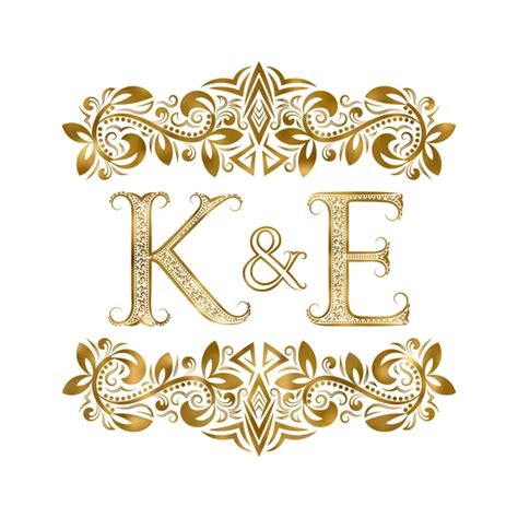 j and k vintage initials logo symbol the letters are surrounded by ornamental elements wedding