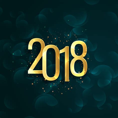 Happy New Year 2018 Background With Text Writtern In Golden Download