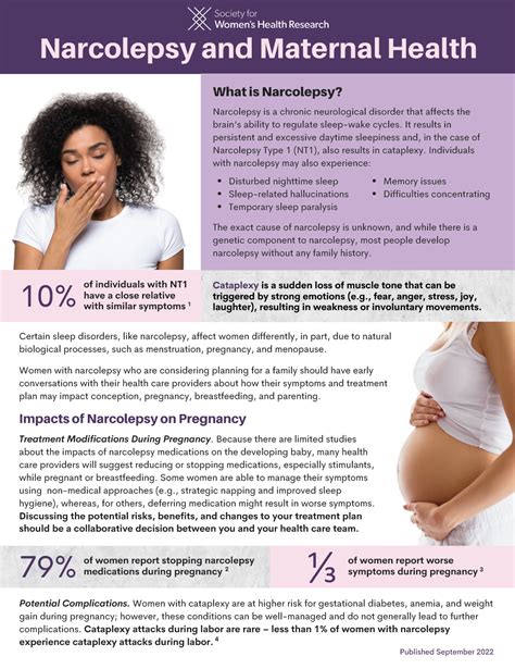 Narcolepsy And Maternal Health Fact Sheet Swhr