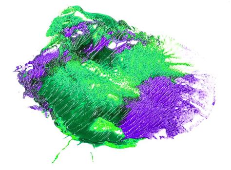 To make your purple darker, you can add a very small amount of black, or you can mix in some yellow/lime green which will give a rich, dark shade. Spot Of Green Purple Oil Paint On A White Stock Image ...