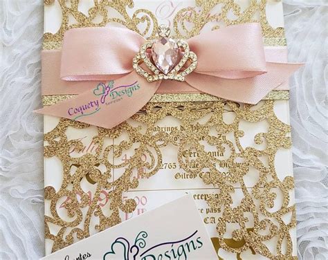 Invitación de oro rosa y colorete realmente elegante y hermosa Etsy España Invitations