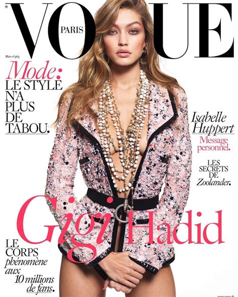Gigi Hadid Vogue Paris Nude March Cover