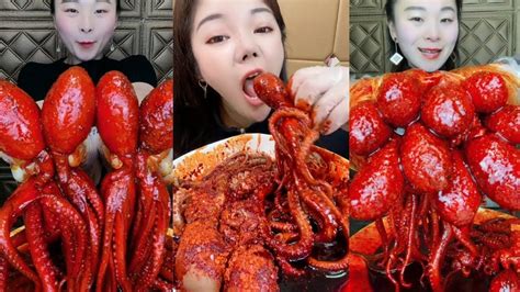 china mukbang asmr spicy seafood octopus gaint lobster tail king crab geoduck）eating show 11