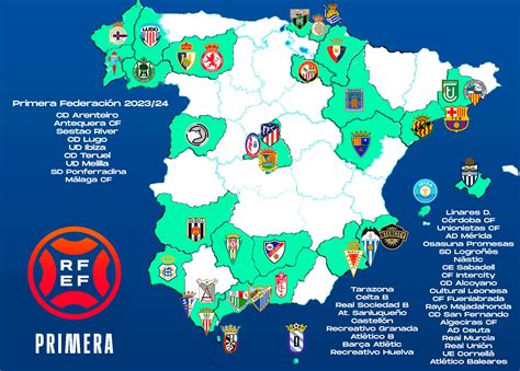 Mapa casi al completo de Primera RFEF Radio Marca Málaga