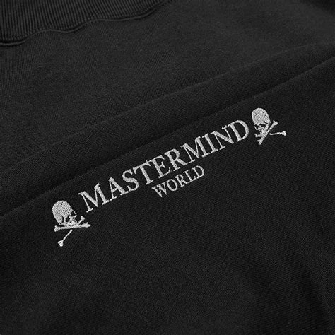 MASTERMIND WORLD Chest Logo Popover Hoodie Black | END.