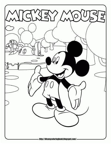 Free Coloring Page Of Mickey Mouse Clubhouse, Download Free Coloring