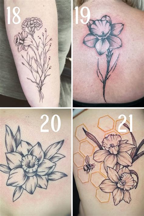December Birth Flower Tattoo Narcissus Tattoo Glee
