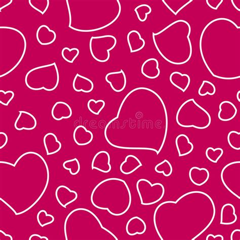 Heller Rosa Valentinstag Hintergrund Mit Herz Nahtlosem Muster Vektor Abbildung Illustration