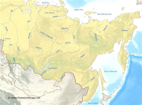Detailed Map Of Siberia