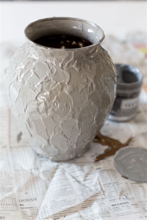 Rustic Vase Diy Using Texture Paint In 2023 Diy Painted Vases Diy