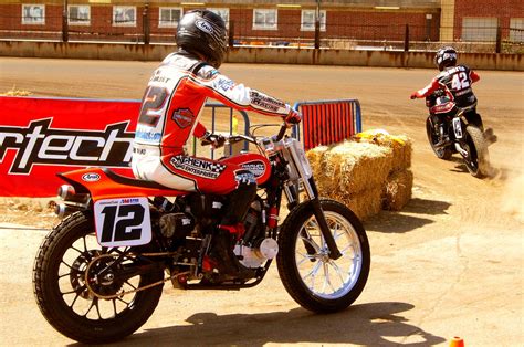 Stus Shots R Us Ama Pro Flat Track Brad Baker Takes 12 Dodge Brothers Racing Xr750 To