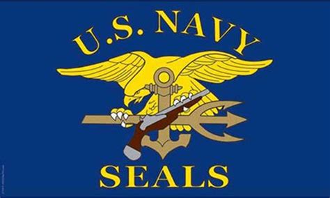 Nsm Blue Trident Flag National Navy Udt Seal Museum