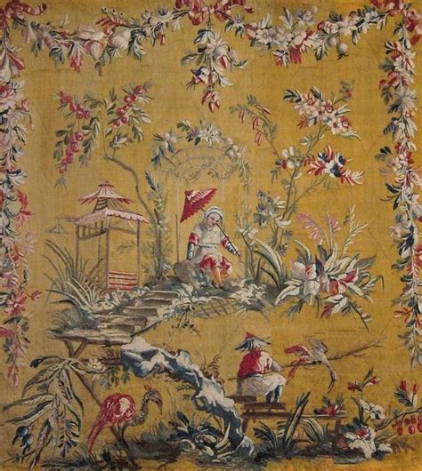 Chinoiserie Fabric Panel 18th Century Chinoiserie Print Chinoiserie