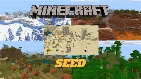 Minecraft Pe Seed Com Vários Biomas Vilas Youtube