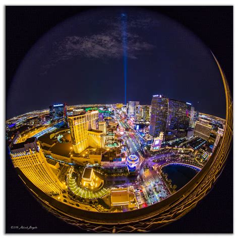 Las Vegas Strip Fisheye From The Eiffel Tower Half The Flickr