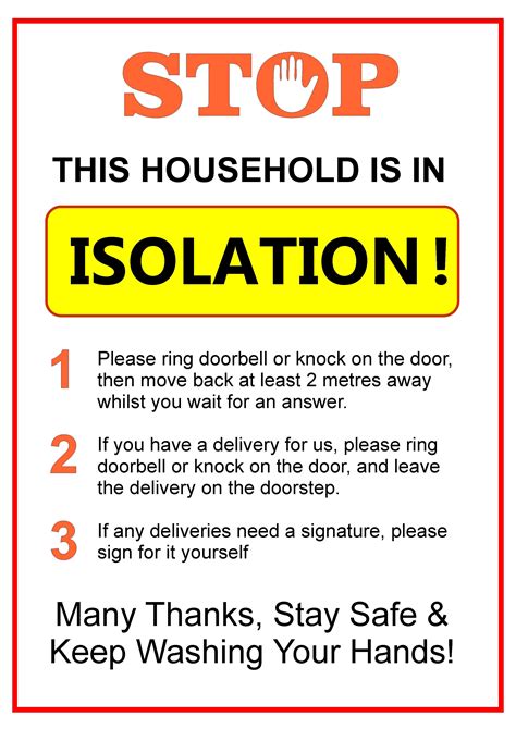 Printable Isolation Signs