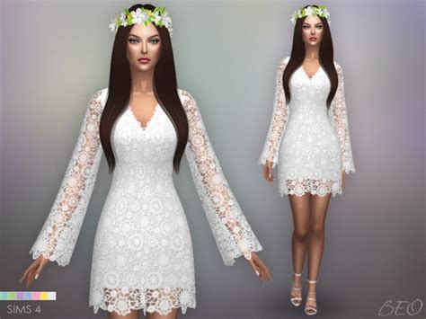 Bohemian Wedding Dress At Beo Creations Sims 4 Updates 35316 Hot Sex