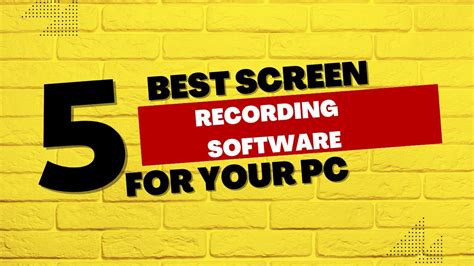 Top 5 Best Screen Recording Softwares In 2023 Youtube