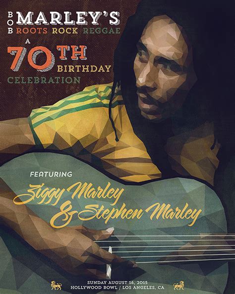 Bob Marley 70th Birthday Poster On Behance
