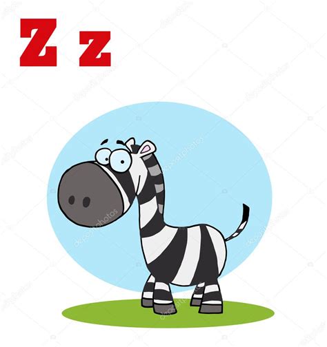 Funny Cartoons Alphabet Happy Zebra — Stock Photo © Hittoon 2610062