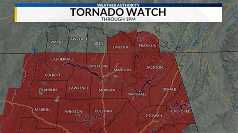 Tornado Watch Cancelled For All Tennessee Valley Counties