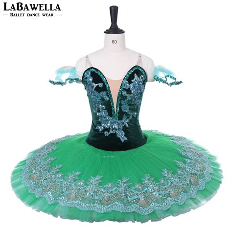 Adult Professional Ballet Tutus Green White Coppelia Ballerina Platter