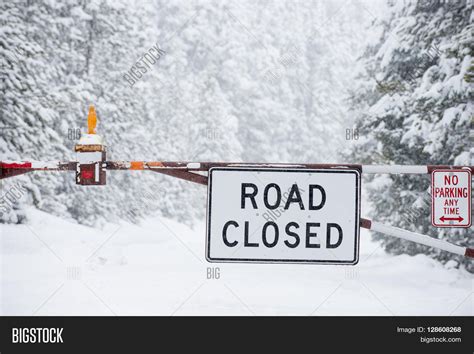 Road Closed Sign Image And Photo Free Trial Bigstock