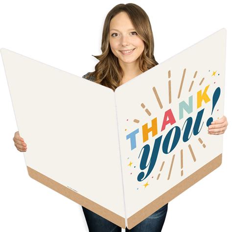 Thank You So Very Much Gratitude Giant Greeting Card Big Shaped