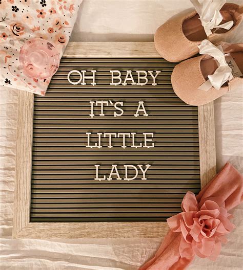 Gender Reveal Baby Girl Announcement Baby Shower Announcement Baby