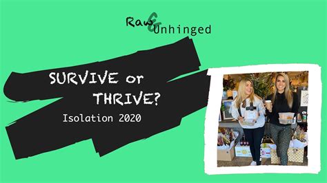 SURVIVE OR THRIVE- Isolation 2020 - YouTube