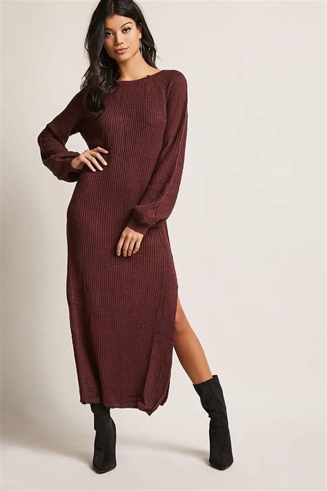 Maxi Sweater Knit Dress 4800 Usd Forever 21 Sweater Dress