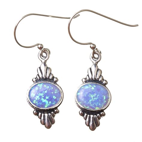 Blue Opal Earrings In Sterling Silver Stud Earrings More Healing
