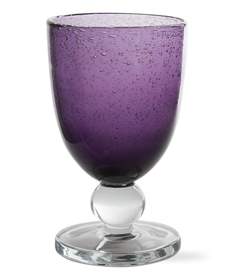 Purple Bubble Goblet Set Of Six Bubble Glass Glass Bubbles