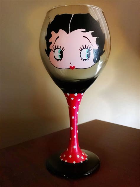Betty Boop With Images Betty Boop Wine Craft Glitter Wine Glasses