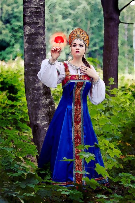 Traditional Russian Dress Blue