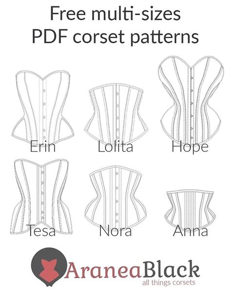 Lineup Of My Free Corset Patterns 😁 Link In Bio We Start With The