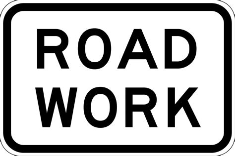 Road Work Road Signs Uss