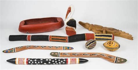 Aboriginal Tribal Artefacts Collection Eggs Mounted Emu And Other Large Precious Objects