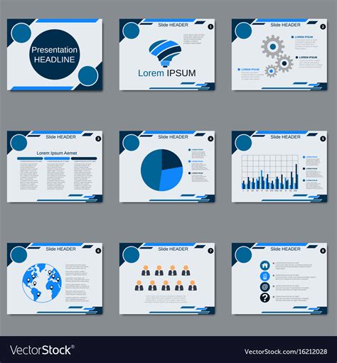 Professional Business Presentation Template Vector Image