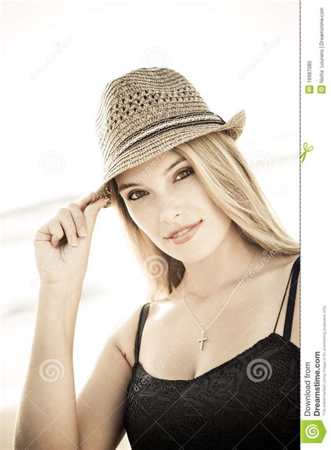 Pretty Girl With Hat Stock Photo Image 16987080