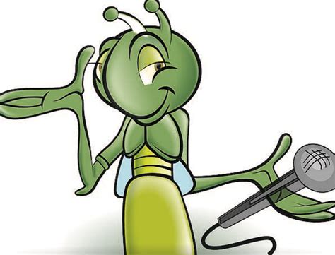 Cricket Cartoon Animation Microphone Insect Bug Interview Comic
