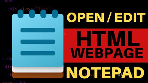 How To Open Html Web Page In Notepad View Edit Html Source Code In
