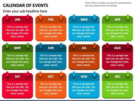 Calendar Of Events Powerpoint Template Ppt Slides