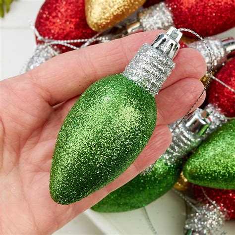 Multicolored Sparkling Christmas Bulb Ornaments Table Scatters Vase