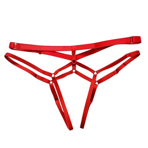 Women Sexy Erotic Crotchless Thong Panties Open Crotch G String