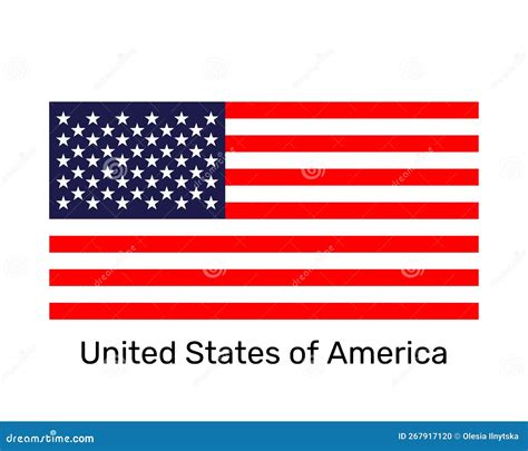 Flag Of United States Of America National Symbol Stock Illustration