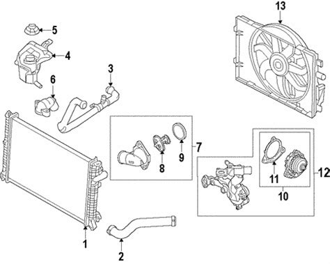 OEM 2012 Ford Fusion Radiator & Components Parts ...